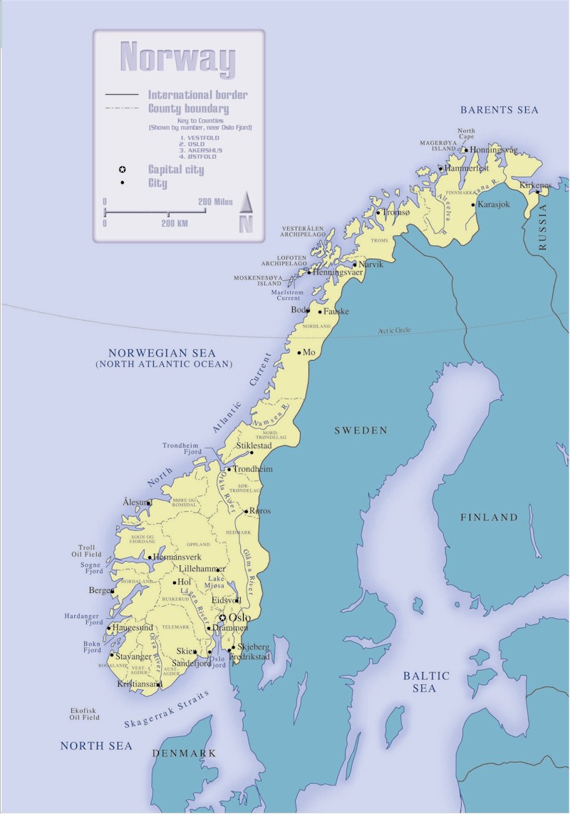 large norway map